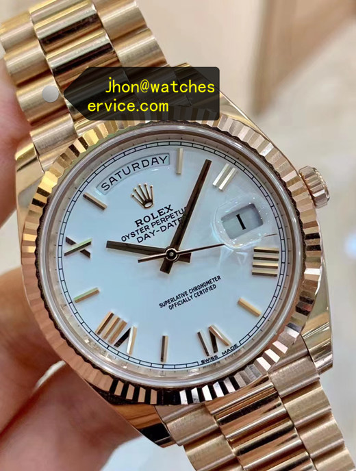 President White Roman Dial Super Clone Yellow Gold 40 Day-Date 228238