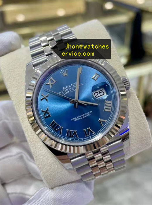 Roman Numerals Jubilee Bracelet Blue Super Clone 41 Datejust 126300