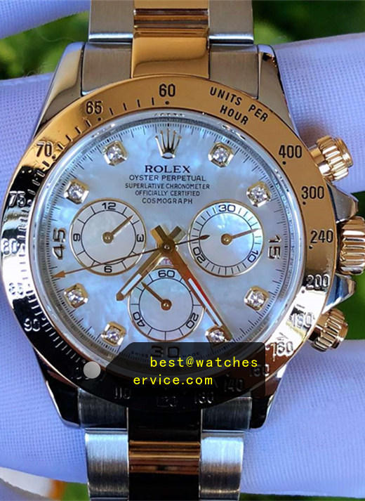 Two-Tone Mother of Pearl Dial With Diamond Indices Super Clone Daytona 116503