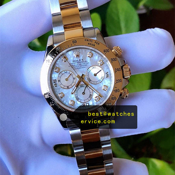 Two-Tone Mother of Pearl Dial With Diamond Indices Super Clone Daytona 116503