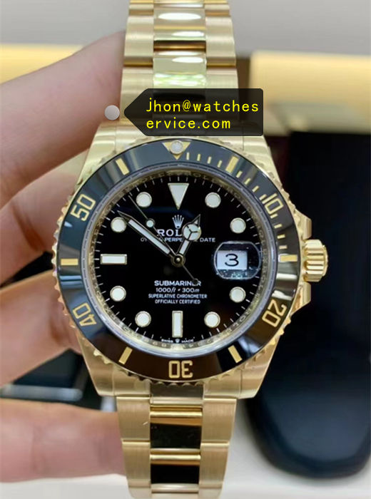 Black Dial 41mm Yellow Gold Super Clone Date Submariner 126618 