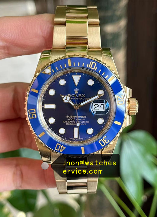Yellow Gold Blue Dial 40MM Date Super Clone Submariner 116618LB