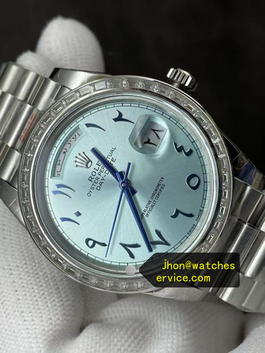 Hindi Numerals Ice Blue Dial President 40mm Super Clone Day-Date 228206